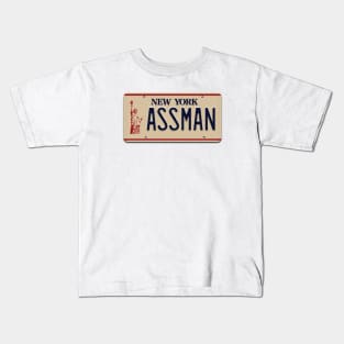 Kramer's ASSMAN License Plate Kids T-Shirt